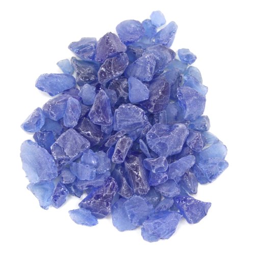 Koyal Wholesale Centerpiece Vase Filler Bulk Beach Seaglass, 4.5-Pound, Royal Blue/Ocean Blue