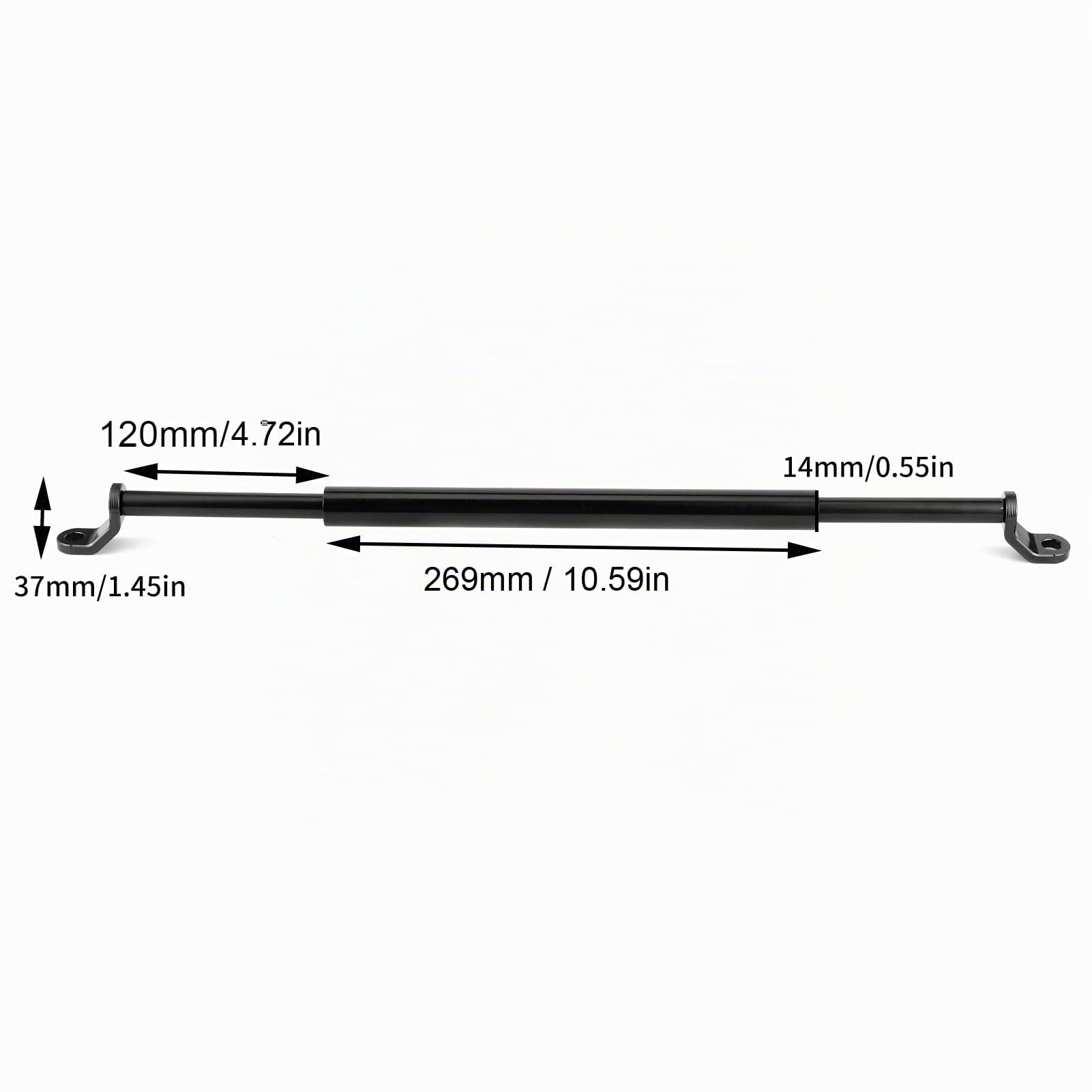 Qiilu Barre d'équilibre de Moto, Renfort étendu de Guidon de Barre d'équilibre de CNC d'alliage d'aluminium pour la Moto(Noir)