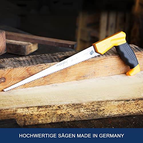 Augusta-Heckenrose Stichsäge 300 mm I Mehrzweck-Stichsäge aus Bandstahl C75 & 2-Komponenten Softgriff I Säge für Kurven-, Rund- & Ausschnitte