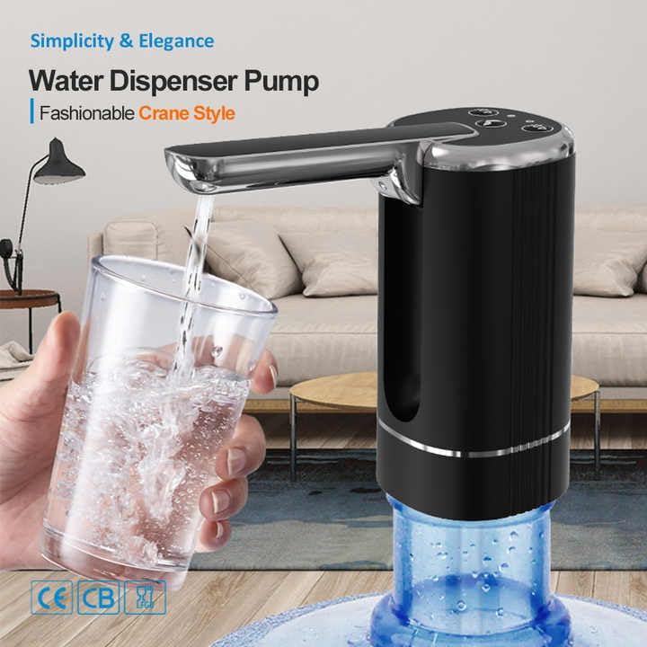 Image of Automatic Water Dispenser Pump for 20 Litre Bottle | Portable USB Rechargeable Water Pump Dispenser for Home, Office & Outdoors | Water Can Pump for 20 Litre | Water Can Dispenser
