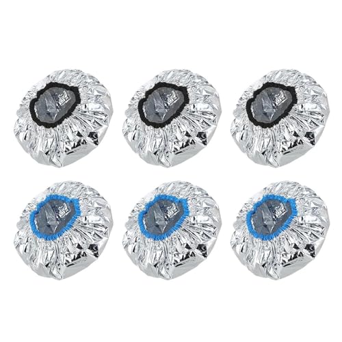 6 Piezas Gorro De Ducha Con Calefacción, Gorro De Ducha Con Mascarilla Para El Cabello, Gorro De Ducha Con Papel De Aluminio Horneado Con Aceite, Adecuado Para Teñir Y Cuidado Del Cabello