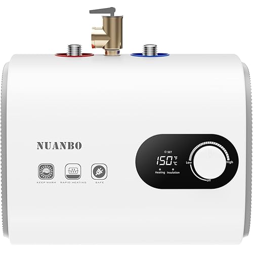 Electric Water Heater 2.5 Gallon Mini Tank Hot Water Under Sink Instant for Kitchen Bathroom 110V 1500W, Wall or Floor Mounted, Easy to Install