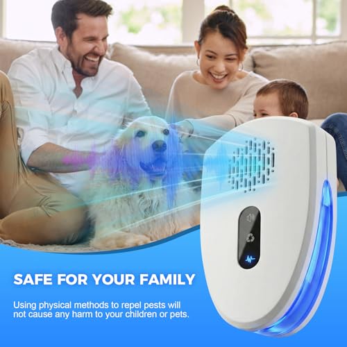 Image of 6 Packs Ultrasonic Pest Control Repeller,Upgraded Spider Repellent Indoor for Mosquito, Mice, Spider, Ant,Ultrasonic Plug in Mouse Repeller for Rodent,Roach,Bugs,Fly,Rat,3 Mode Switching House D2