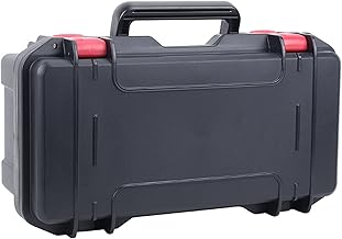 KIZQYN Caixa de ferramentas portátil de plástico, caixa de ferramentas, estojo de instrumentos, mala grossa e resistente para ferramentas elétricas, chave de ferragem, reparo de carro, grande estojo de armazenamento organizador de ferramentas