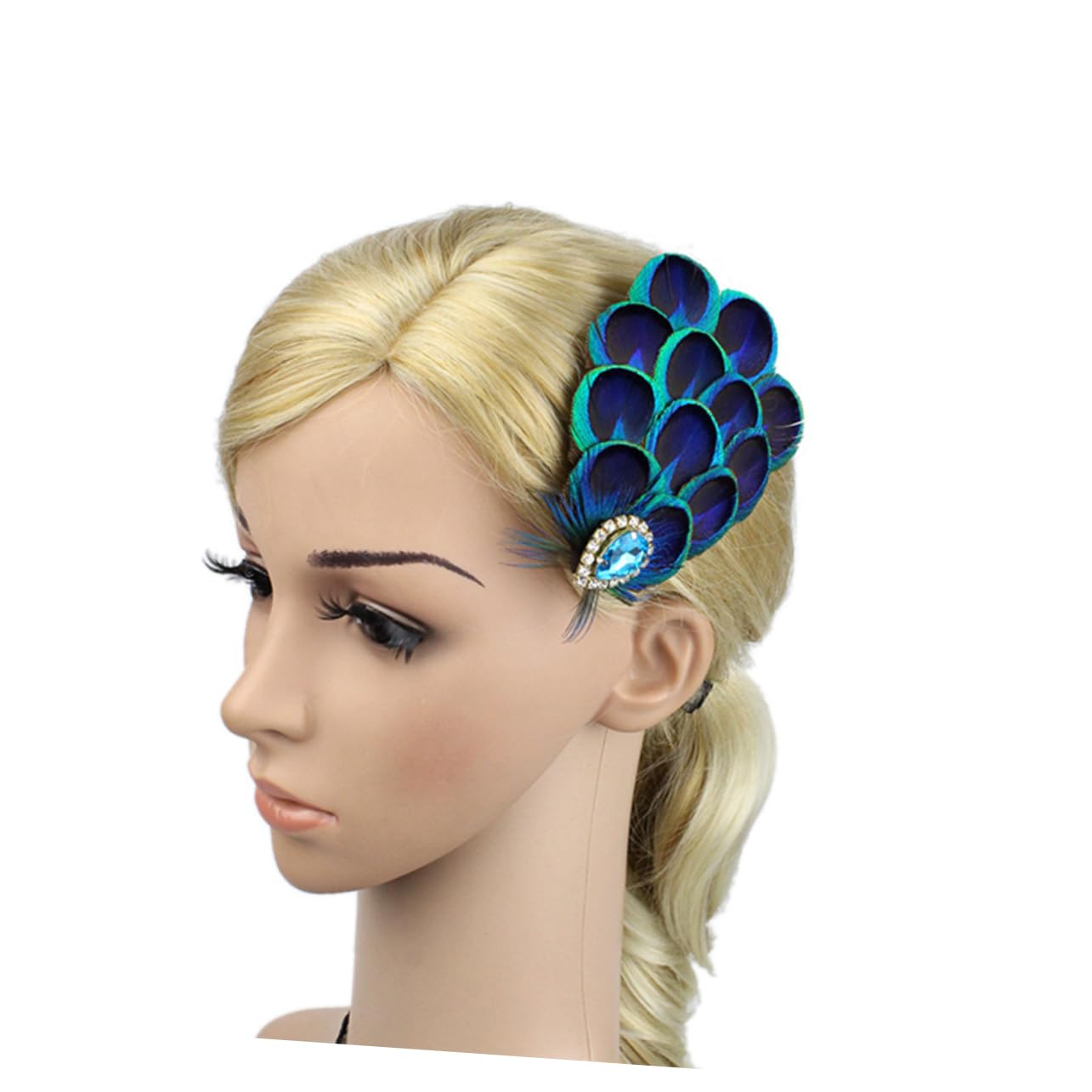 FOMIYES 3stücke Attractive Haarklammer Mit Pfauenfedern Kreatives Haaraccessoire Für Hochzeiten Und Partys Elegantes Und Leichtes Design Für Frauen Vintage-haarclip Für Besondere