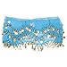 Produktbild 1PC Bauchtanz Gürtel Hüfttuch Wrap Gürtel Rock mit 128 Goldmünzen (blau)