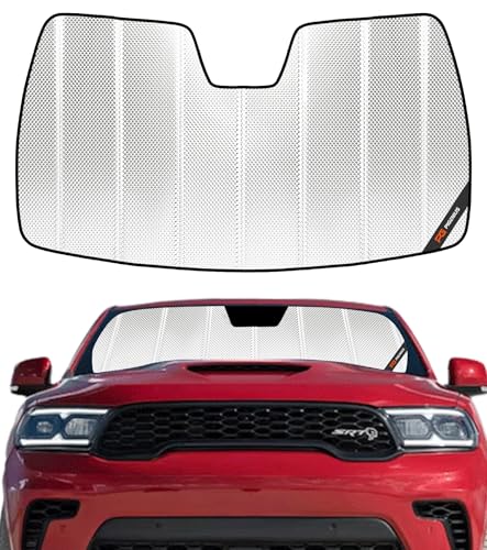 Pigenius Windshield Sun Shade for Dodge Durango 2021-2025. Reflective Aluminum Film Front Window...