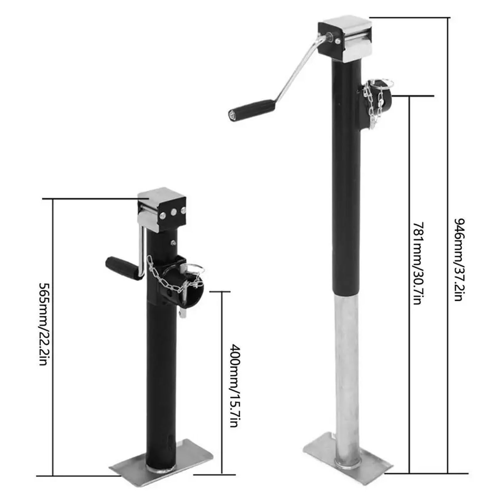 Anhänger Stabilisator RV-Anhängerheber, 2000/5000 Pfund, 10/15 Zoll, Top-Wind, vertikaler Reise-Camper-Wagenheber, höhenverstellbar, RV-Hebeständer, Stützbein für Tragbar(5000Lbs 15 inches)