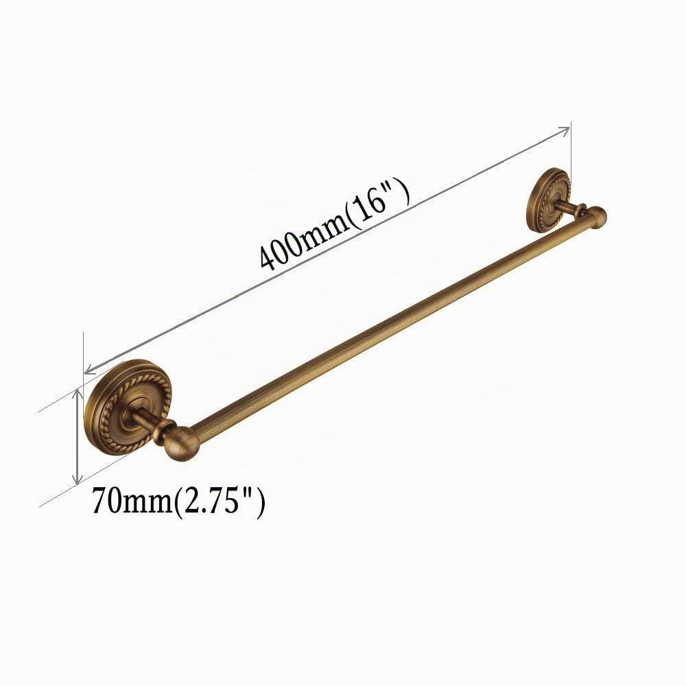 Porte-serviettes mural simple en laiton antique avec sculptures tressées pour salle de bain, style vintage pour serviettes, peignoirs, torchons de vaisselle, dans la salle de bain