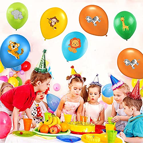 60 pezzi palloncini colorati intestazione animali