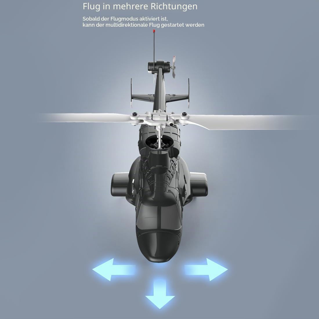 RC ERA A61 RC Helikopter für Erwachsene, 1:52 Little Wolf Ferngesteuerter Hubschrauber mit Höhenhaltung & Optischer Positionsbestimmung, RTF Flugzeug Modell Anfänger