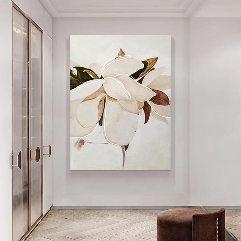 Tableau sur toile pour habiller un grand mur vide peinture fleurs - 4