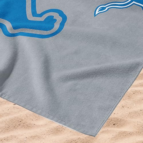Image of Northwest NFL Detroit Lions Microfiber Beach Towel, 30 x 60 Inches - Quick Dry, Sand Resistant, Lightweight, Highly Absorbent, Incisor Design