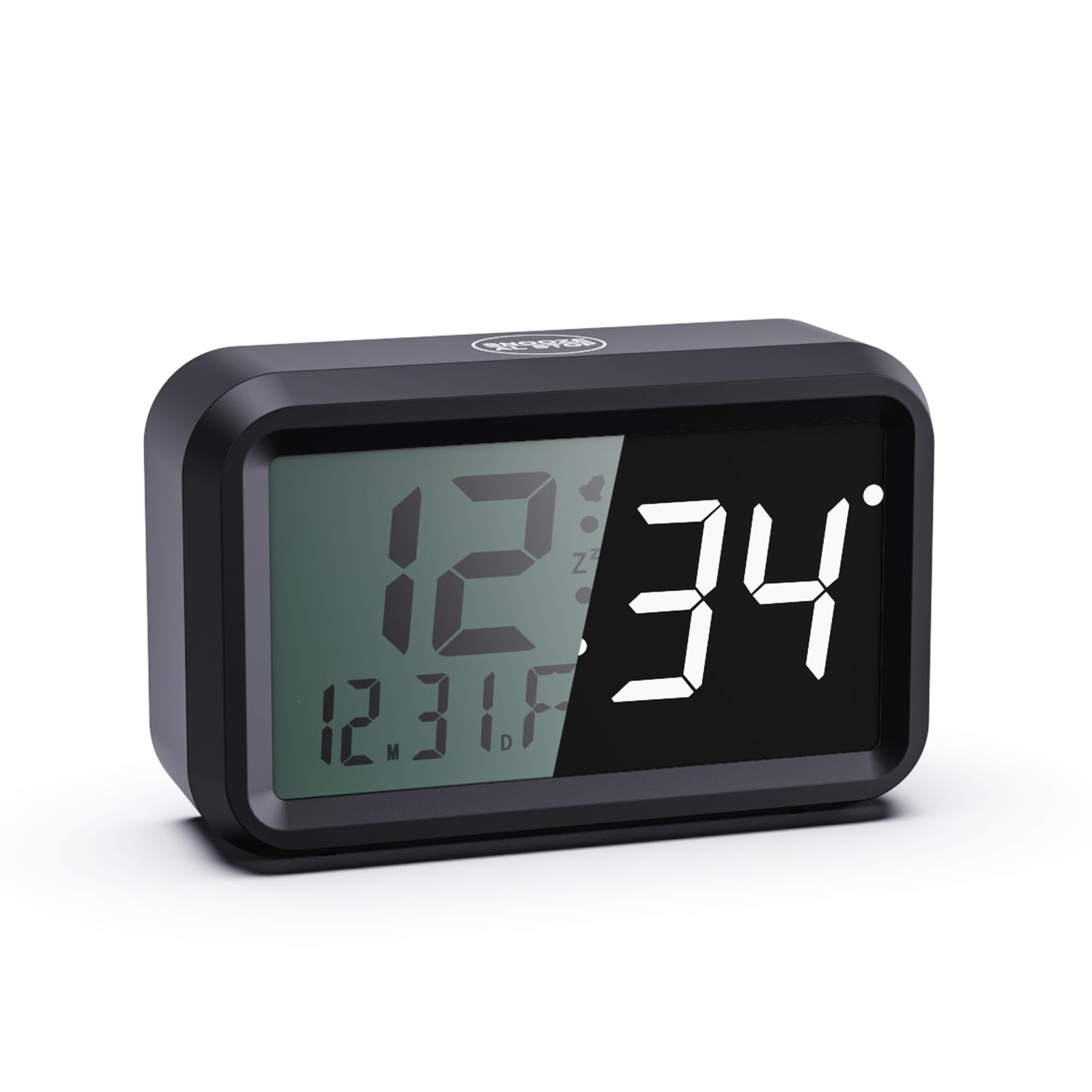 Timegyro : Horloge Numérique LED/LCD Sur Piles - Réveil Avec Fonction Snooze, 2 Niveaux De Luminosité, Format 12/24h