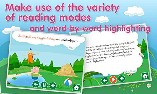 3 Little Piggies & Big Bad Wolf - Interactive Story Book and Fun Games for Kids