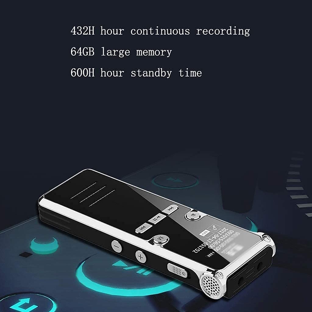 Recorder Digital Voice 16G -Facile da Usare,Registrazione Chiara con Riproduzione -registratore attivato dalla Voce -registratore Audio Digitale for lezioni,Dispositivo di Registrazione palmare