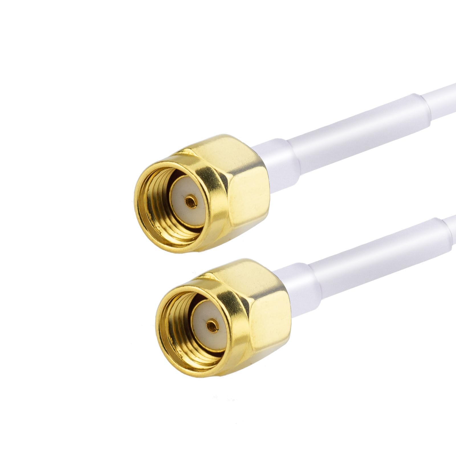 Bingfu Antenne WiFi 6E tri-bande 2,4 GHz 5 GHz 6 GHz MIMO RP-SMA mâle Base magnétique 8 dBi Antenne blanche avec câble de 2 m pour routeur WiFi, carte réseau sans fil, PC, carte mère PCI PCIe, caméra