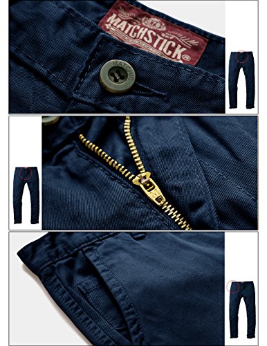 Image of Match Mens Regular-Fit Casual Flat Front Chino Pants