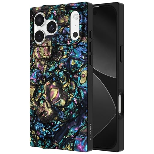 Image of FLAUNT Official Square iPhone 17 Pro Max Case - Abalone Shell | Phone Cover for iPhone 17 Pro Max - Compatible w /MagSafe and Wireless Charging - Drop-Tested Shockproof Designer Hard Cover