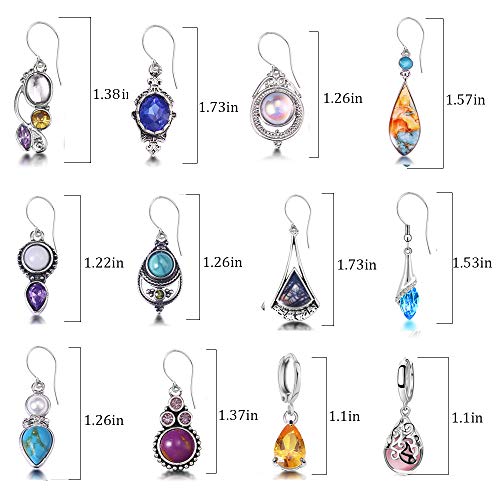 12 Pairs Drop Dangle Earrings For Women Boho Jewelry Waterdrop Earrings Set For Girls #TOP1