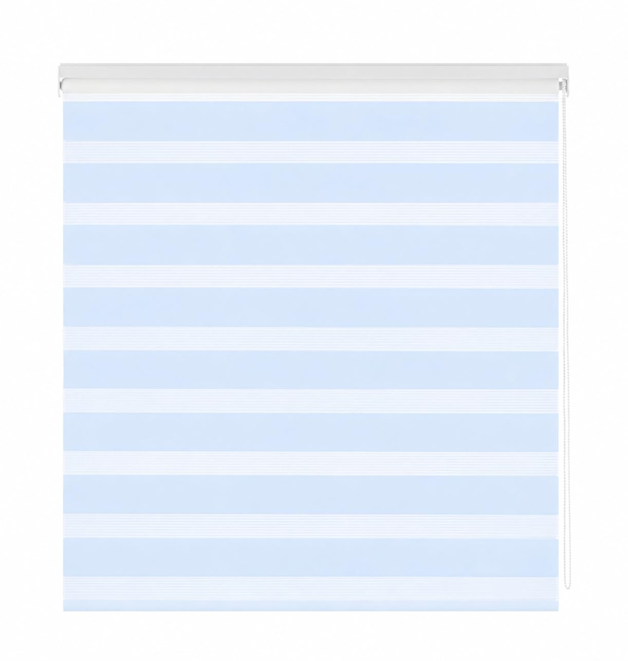 Estoralis | VERA | Tenda a Rullo Notte e Giorno moderna | Doppio Tessuto Tinta Unita | Azzurro | 105 x 180 cm (larghezza/altezza) dimensione del tessuto 102 x 175 cm. | Tende per finestre e porte