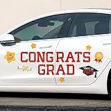 Mosailles Graduation Car Decorations 2023 Congrats Grad Magnetic Banners Class of 2023 Car Parade De