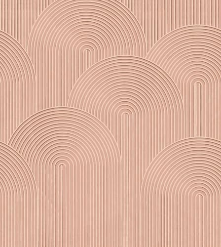 Esta Home fotomural diseño 3D rosa terracota 250 x 279 cm