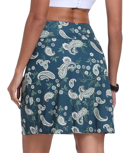 Image of MoFiz Women's 20 inch Knee Length Golf Skorts Athletic Skirts Summer Casual Active Workout Sports Tennis Skirt with 4 Pockets