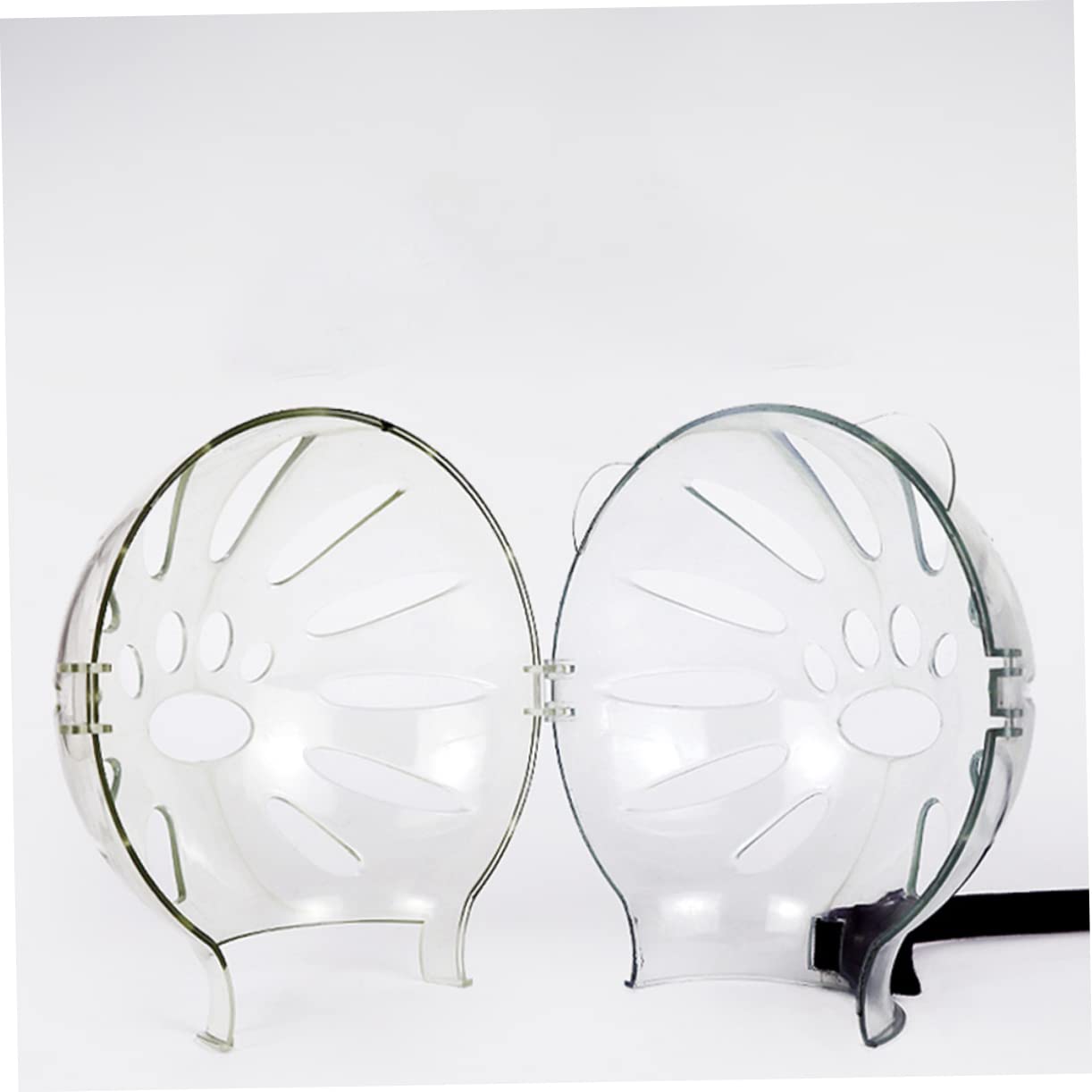 BESPORTBLE 3piezas Casco Protector para Gatos Capucha Transparente para y Cuidado para Baños Corte De Uñas y Estética De Mascotas