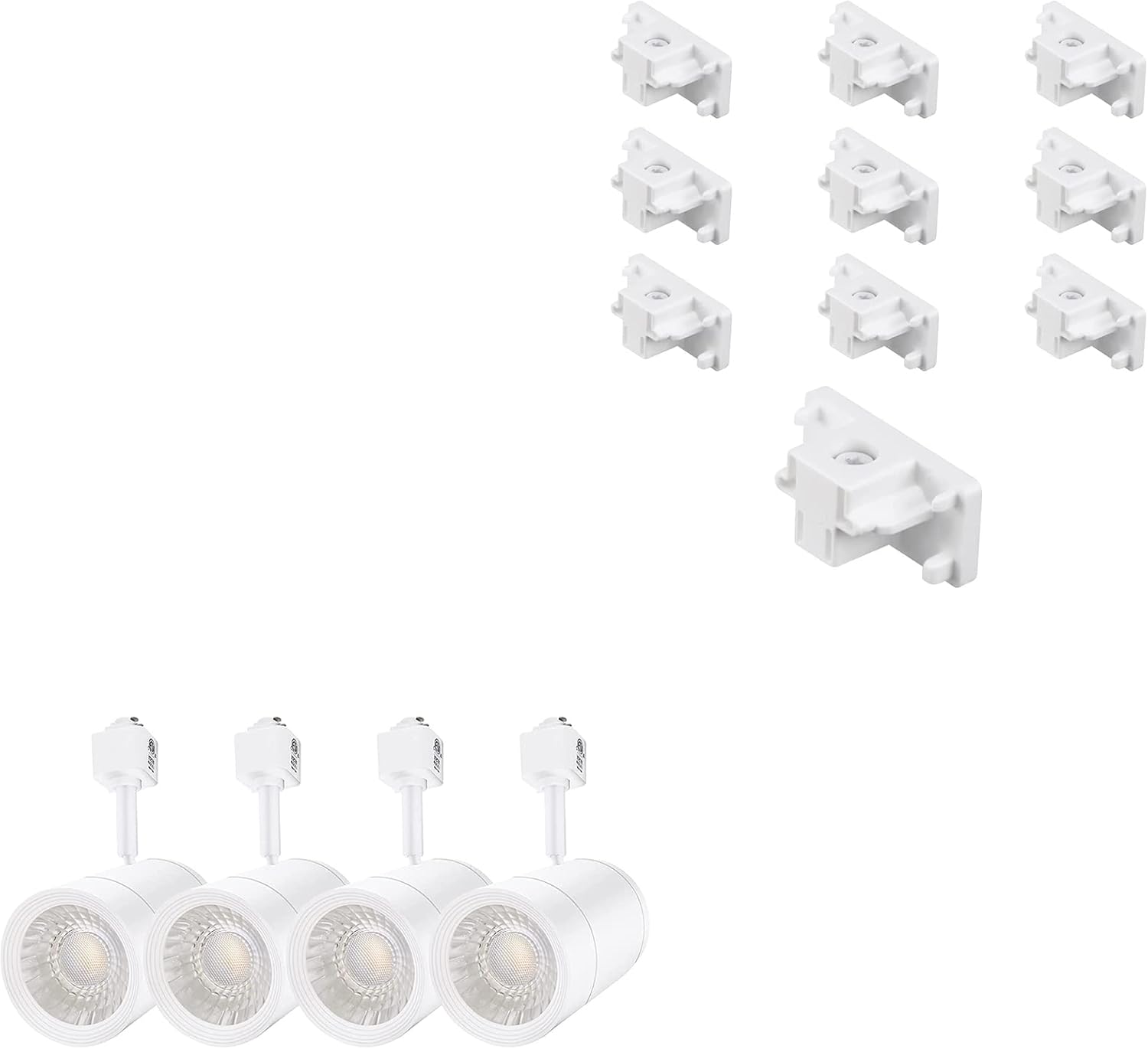 LEONLITE Track Lighting Heads Bundle H Track End Cap, 4Pack 17.5W