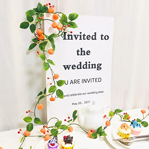 Artificial Fruit Tangerine Vine Oranges Hanging Plant Artificial Berries Kumquat Garland For Home Garden Autumn Harvest Party Decor (Tangerine Vine, 1 Pack) #TOP7