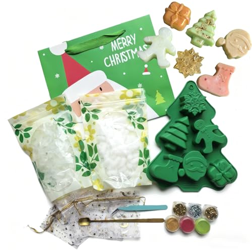 DIY Christmas Soap Making Kit with Goat Milk Base, Clear