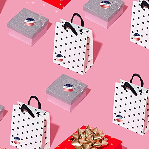 Thank You Round Stickers 1" 4Th Of July Red White Blue Patriotic Labels Roll 500 Pcs Kids Girls Gift Independence Day Usa Flag Small Business Package Bag Envelope Scrapbook Decor Fourth Party Favors #TOP2