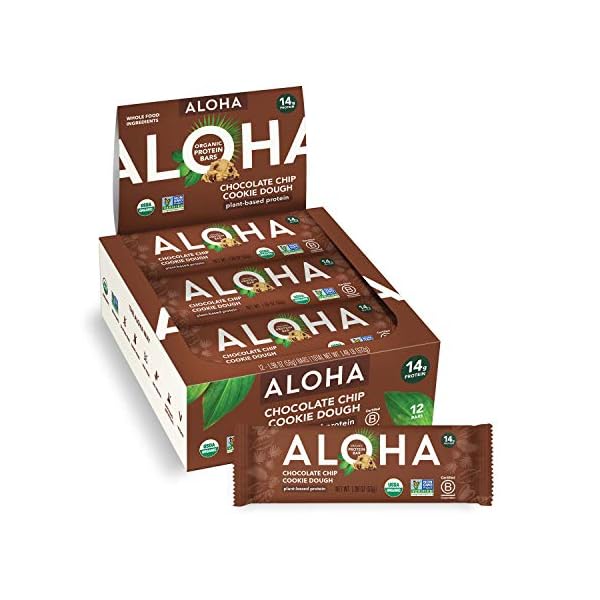 ALOHA Organic Plant Based Protein Bars Chocolate Chip Cookie Dough