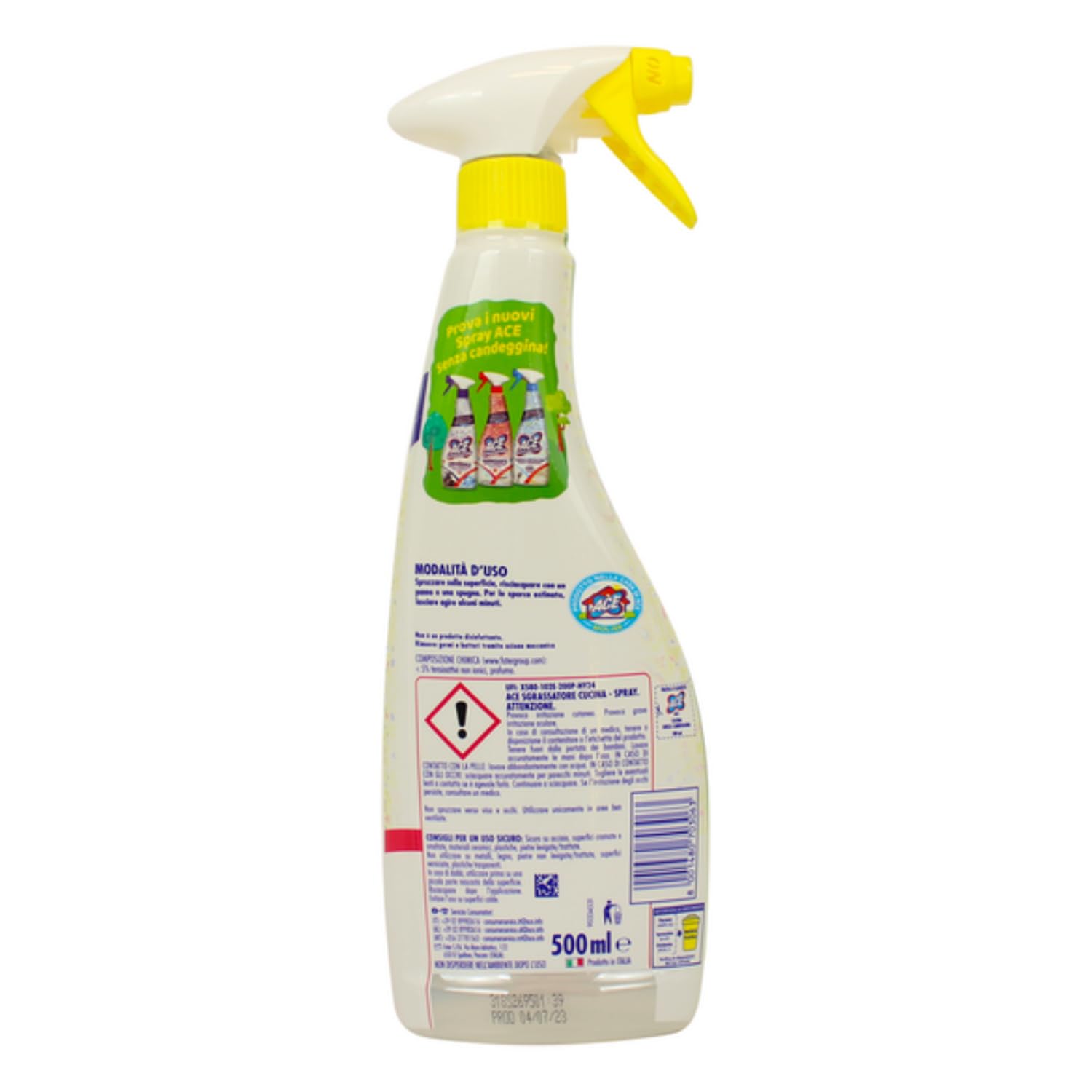 Sgrassatore Spray Cucina Senza Candeggina al Limone e Bergamotto – 500 ml – Variazioni 4/8/12 Pezzi (8)