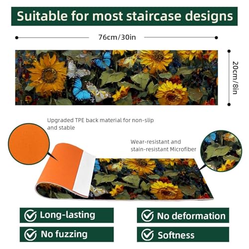 Peldaños de escalera CHENZZZZ decorativos de mariposas 15 ud 5