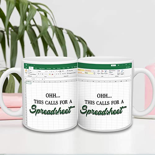 Bechusky Accountant Gifts For Women, Men, Boss, Gifts For Accountant Mug, Spreadsheet Mug, Spreadsheet Gift For Accounting Boss Coworker Finance Banker Christmas Birthday Coffee Cup 11Oz #TOP1