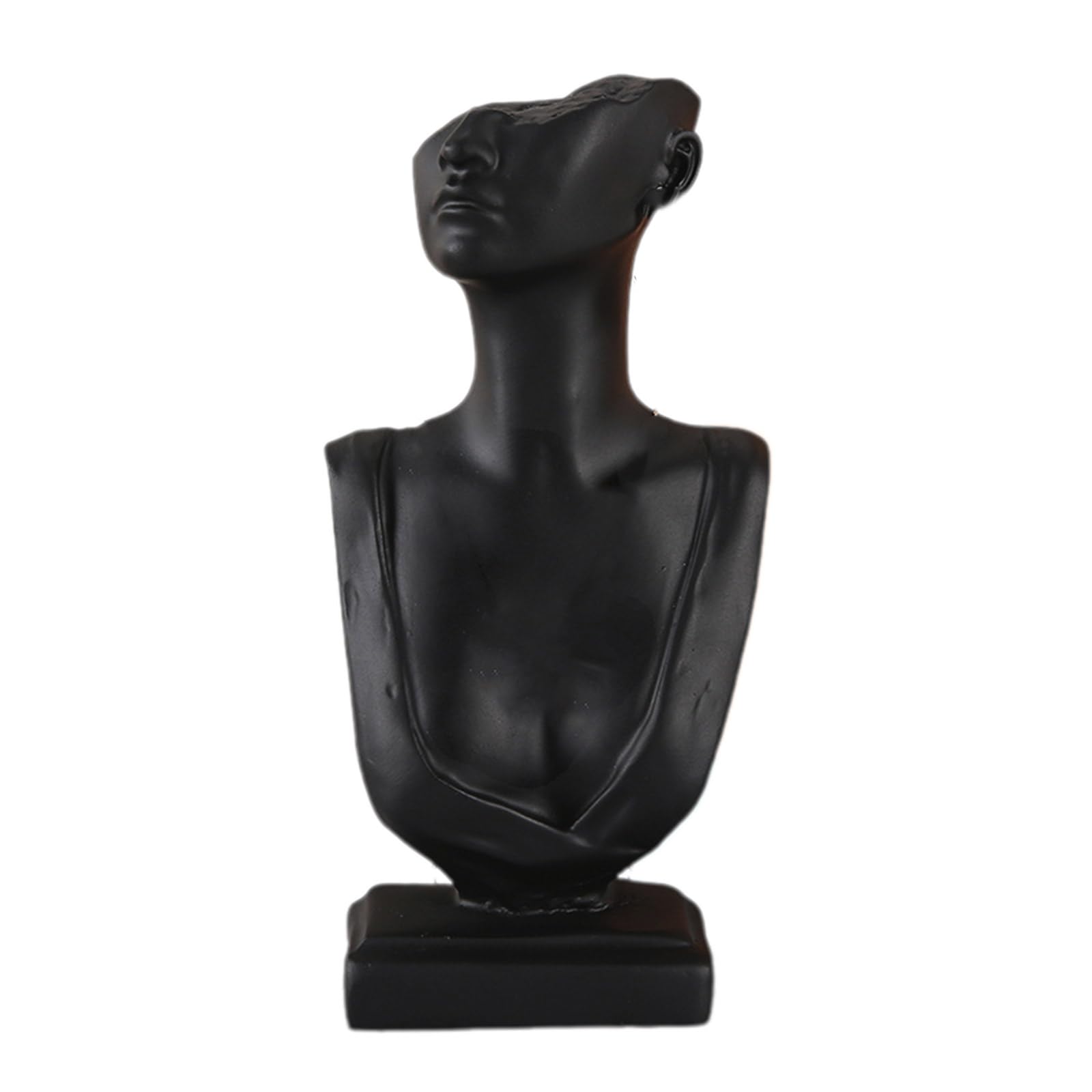 HDOYTXXM Stylish Neck Model Stand Necklace Showcases Earrings Holder Resin Texture Jewelry Holder for Showcasing Necklaces Mannequin Earring