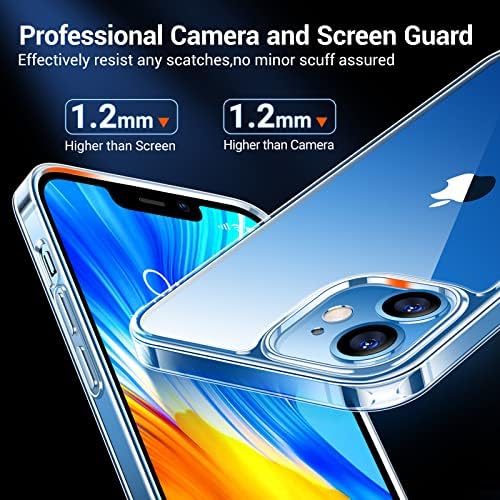 TORRAS Military Diamond Clear iPhone 12 Case, iPhone 12 Pro Case [Exclusive 100% Clear & NO.1 Anti-Yellowing] [5.0 Military SGS Shockproof] iPhone 12 Phone Case Protective Shockproof iPhone 12 Cover