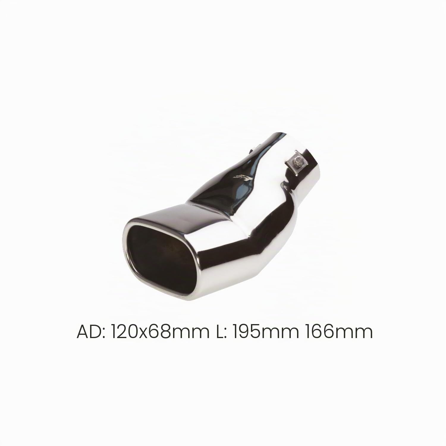 Simoni Racing TRX/62 Endrohr Auspuffblende rechteckig gebogen Anschluß - 63mm