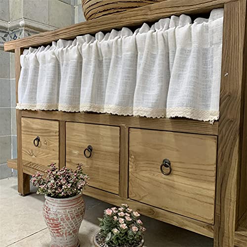 Demi-rideau de fenêtre beige de qualité supérieure avec finitions soignées 150x30