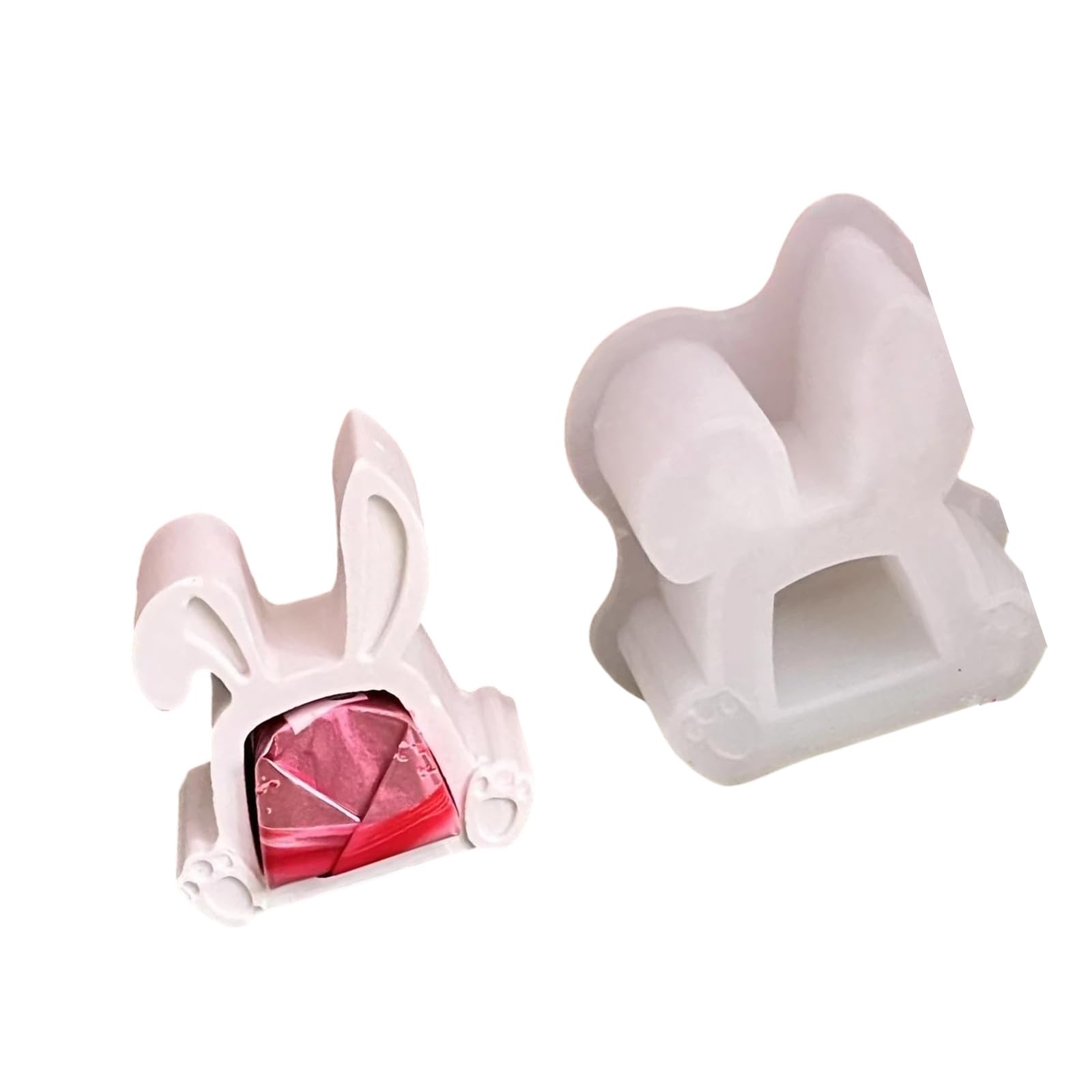 Hsioluted Silicone Easters Rabbits Detachable Designs Multipurpose Soap Chocolate Craft Tool Home Decoration Holiday Crafting Rabbits Silicone