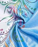 Gogokids Girls' Three-Piece Longsleeve Gymnastics Leotard Set - Kids Gymnastics Outfits with Gradient Sequin Design Includes Leotard, Shorts and Hair Tie, Sparkling Ballet Unitards for Ages 6-7 - Image 4