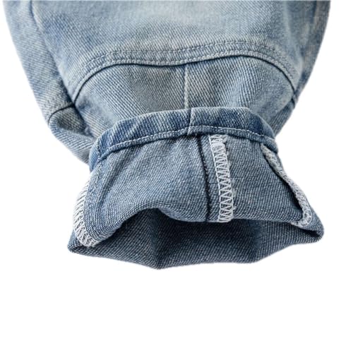 Boys Jeans Elastic Waist Denim Pants Stretchable Casual Trousers3