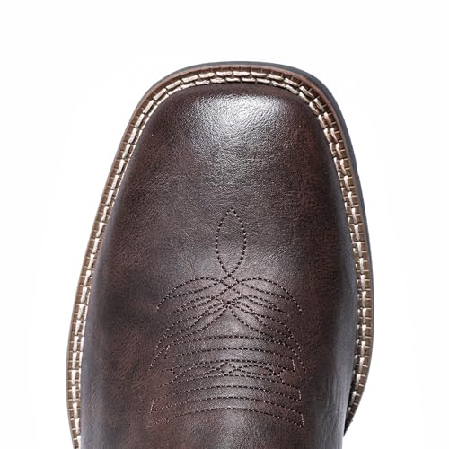 Image of IUV Cowboy Boots For Men with Wide Square Toe Western Retro Boot