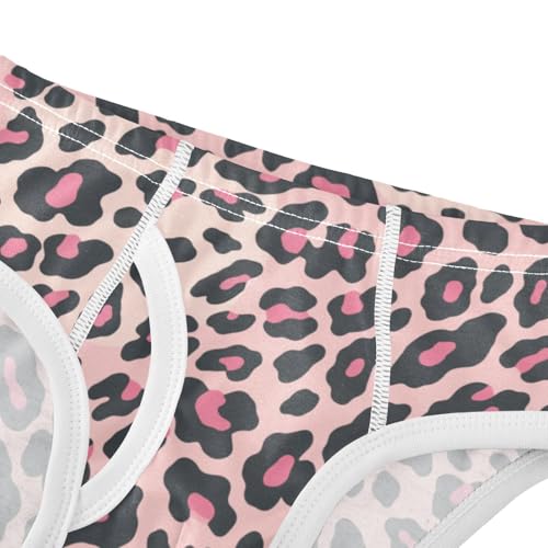 KLL Leopard Pattern Pink Black Toddler Boys' Pure Cotton Athletic Underwear Cute Children Panties4