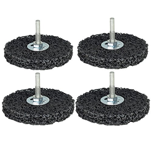 4 x 100mm Rust Paint Welding Spatter Removal Clean And Strip Disc 6mm Shank