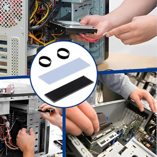 SSD M.2 Dissipatore,Alluminio Dissipatore,dissipatore ssd m2,Kit Dissipatore Calore Rame,Raffreddamento Memoria,Chipset Dissipatore di Calore,Dissipatore di Calore del Computer,3 Set - Scheda video - Immagine 4