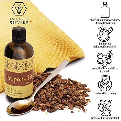 Nordbienchen Propolis Tropfen 40% - naturreine Propolis Tinktur direkt vom Imker - natürliches Rachen Spray, als Nagelserum, zum Gurgeln, bei Hautunreinheiten, uvm. Extrakt Serum 50ml – Bild 6