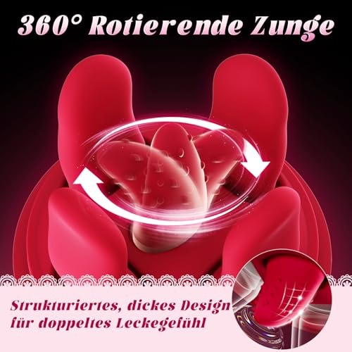 Bruststimulatoren vibration für Frauen mit 3 Zungenlecken&Klemmensmodi &10 Vibrationsmodi & Saugfunktion Klitoris&Brust Stimulator für Sie Sex Spielzeug für Die Frau Sex Spielzeug für Die Paare